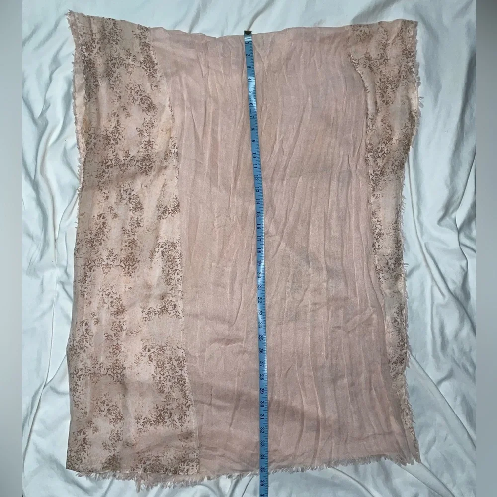 Collection Eighteen Baby Pink Brown Parisian Baroque Scarf